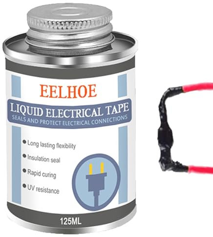 Liquid Insulating Rubber Coat, 125ML Liquid Electrical Tape, High Temperature Resistant Liquid Insulation Tape, Liquid Insulation Glue, Waterproof Insulating Glue, Cable Repair Paste, Fast Dry Tape