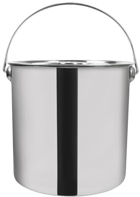 Seau INOX,20L Seau à Lait en Acier Inoxydable Eau en Acier Inoxydable avec Couvercle,Refroidisseur Champagne,Glace,Viande,Poisson