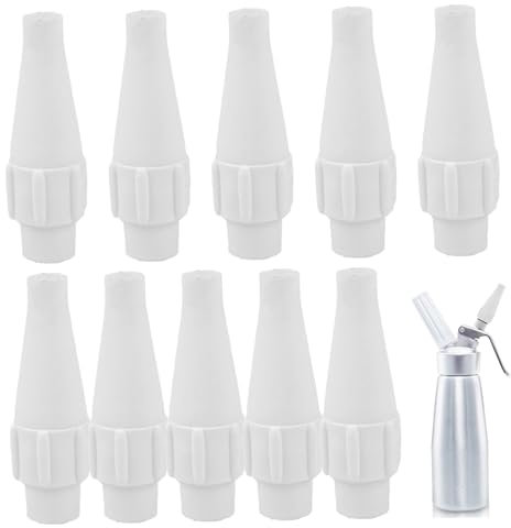 KYEQATY 10PCS Whipped Cream Dispenser Silent Nozzle for Cream Whip Cream Dispenser Easy Installation Whipped Cream Canister Replacement Parts Supply