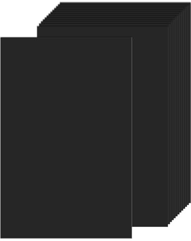 Jyvex - 30 hojas de papel de tono negro A4, 250 g/m², cartón de color negro A4, papel fotográfico, papel para siluetas, papel para manualidades para pintar, hacer tarjetas, invitaciones, scrapbook