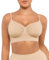 FeelinGirl Bras for Women Seamless Bra Comfort Bras Wire Free Plus Size Minimiser Bra Adjustable Straps Beige
