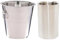 Stainless Steel Wine Bucket and Bottle Cooler Set, Double-Wall Insulated, Silver