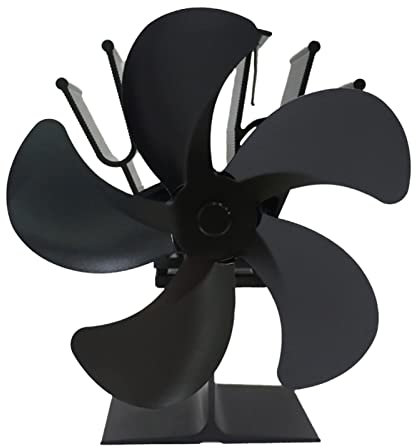Ventilateur de poêle à bois silencieux alimenté par la chaleur avec 5 pales pour poêles à gaz, granulés et bûches, démarre à 50 ℃