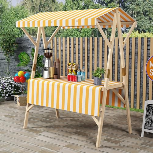 forestalk Carrito portátil con toldo, carrito de proveedores al aire libre, soporte plegable de exhibición de alimentos para eventos y mercados al aire libre