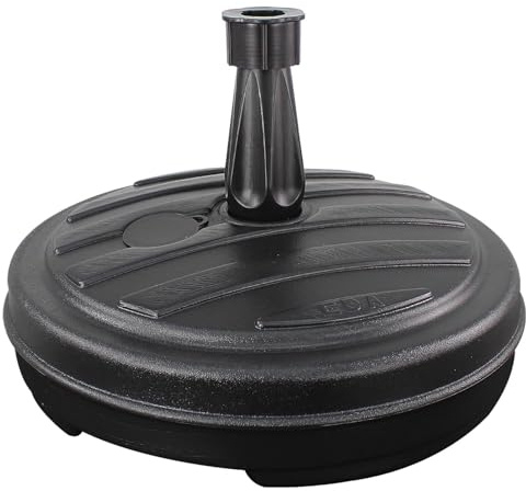 Parasol Umbrella Base Stand Sand Water Plastic Pole Garden Beach Patio Sun Shade (1 x Black)