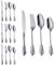 WULUN Edelstahl Besteck-Set Barock 16-teilig für 4 Personen mit Messer Gabel Löffel Kaffeelöffel, Antik Königliche Stil, Spülmaschinenfest