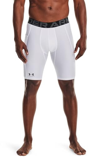 Under Armour Herren UA HG Armour Lng Shorts, leichte kurze Sporthose, atmungsaktive Kompressions-Herrenshorts mit Strength Pocket-Eingrifftasche