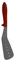 Pintinox Up spatola forata da Cucina in Silicone, Resistente al Calore, Manico Antiscivolo e Autoportante, Ideale per Superfici Antiaderenti, Colore grigio con manico rosso