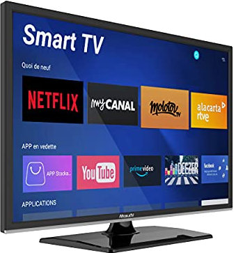 MobileTV Smart TV 19'' 47 cm Connectée WIFI WebOS - 12/24V - DVD - Camping Car Camion Fourgon Poids Lourd Caravane Silverline - Garantie 3 Ans