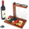 B4Life Countertop Wine Rack with Serving Tray and Glass Holder, for Wine Lovers