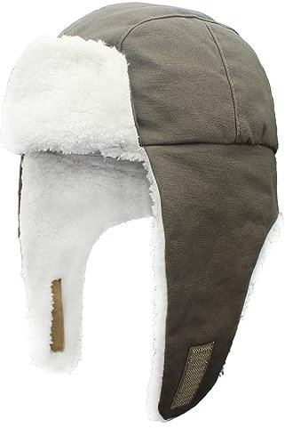 Huakunda Kinder Wintermütze Mit Ohrenklappen Outdoor Warmes Hut Gefütterte Fliegermütze für Jungen Mädchen Jagd Skifahren (Kastanienbraun)