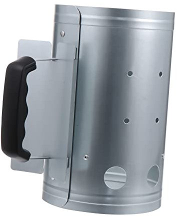 FONDOTIN 1pièce Barbecue Chimney Starter Portable Allume Galvanisé pour BBQ Grillades Plein Air Thermique avec Poignée Isolante Accessoire De Cuisine pour Camping Et Fêtes Jardin