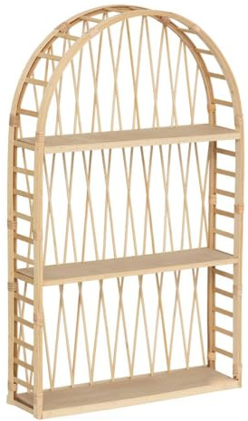 Atmosphera - Etagère murale anahi bambou beige 74x45cm