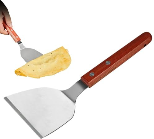 Ensemble de spatules professionnelles pour chauffante, grattoir et retourneur de crêpes | Ensemble de spatules sûres - Flipper à crêpes efficace à poignée amovible pour un usage domestique et commerci