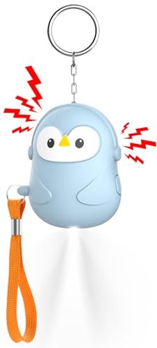 130dB Alarme Personnelle Anti Agression, Alarme de Poche pour Femmes, Sirène Personnelle d'urgence avec Lumière LED, Porte Clef Alarmes de Sécurité pour Enfants Personnes Agées