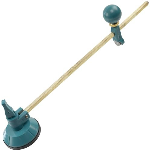 AERZETIX - K35495 - Cortador de vidrio circular ajustable con ventosa con 6 cuchillas de carburo de tungsteno - diámetro de corte máximo Ø60cm