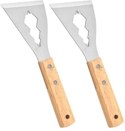 Sbyzm Herramienta para quitar papel pintado, raspador multifuncional para paneles de yeso con ergonómico para quitar papel pintado con mango de madera