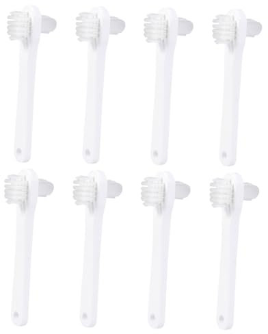 SAFIGLE 8 Pièces Dents pour Dentiers Nettoyage pour Prothèses Dentaires Amovibles Design Ergonomique Compact pour Hygiène Buccale