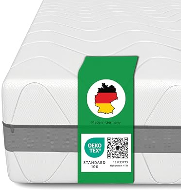 Schlaftroll Matelas orthopédique à ressorts ensachés 7 zones 90 x 200 cm H3/H4 - Matelas ferme - Surmatelas en mousse froide intégré - Mousse confortable - Hypoallergénique - Certifié Oeko-Tex