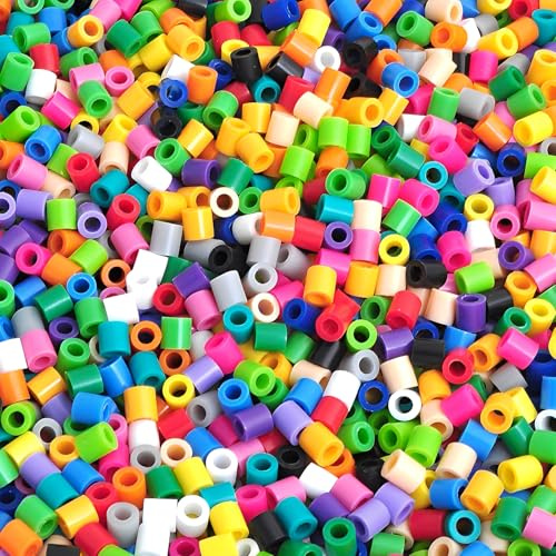 CONNECTION 10000 Piezas Cuentas Para Planchar 5 mm Diy Fuse Beads Perlas Para Planchar 50 Colores Cuentas De Hierro Fusibles Manualidades Regalo Para Pascua Fiesta Cumpleaños Niños Y Niñas