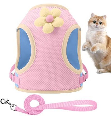 Pettorina per cuccioli, imbracatura per cani Harrnes | riflettente per gatti | Forniture traspiranti per animali domestici, cinghie per cuccioli in stile cartone animato, per viaggi