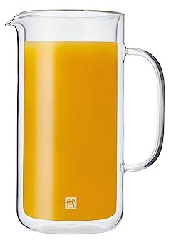 Zwilling 39500-306 Double-Wall Glass Carafe, 27.1 fl oz (800 ml), Insulated, Cold and Heat Retention, Double Wall Construction, Pitcher, Decanter, Glass, Microwave Safe