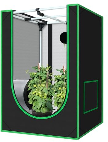Green Hut 2x2 Grow Tent, 24x24x36 600D Mylar Hydroponic Growing Tents for Plants Inside Reflective Grow Tent Growing Room Hydroponic System
