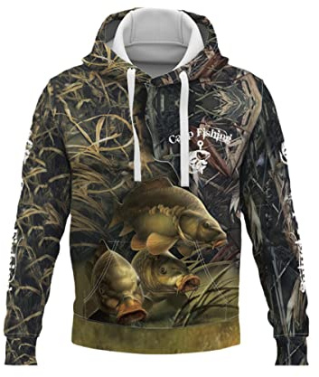 Carpa Pesca Caza Animales Impresión 3D Hombres Señoras Moda Hip Hop Sudaderas Niños Harajuku Ropa Deportiva, Dhf3n2024142, M