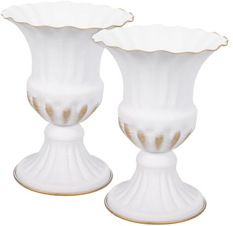 2 jarrones de Cementerio de Metal para Colocar en la Tumba, jarrones de Tumba, estaca para Tumba, jarrón de Tumba, decoración para Tumba, Cementerio, jarrón de pie, decoración Blanca