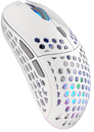 ENDORFY LIX Onyx White Wireless, Mouse da Gaming Wireless Ultraleggero, sensore PixArt PAW3335, 16 000 DPI, Kailh GM 4.0, EY6A010