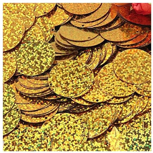 Cozylkx 10g Runde PVC-Pailletten Mit Loch, 20mm Glitzernde Pailletten Zum Basteln, Lose Pailletten Für Schmuckherstellung, Stickerei, Party-Dekoration