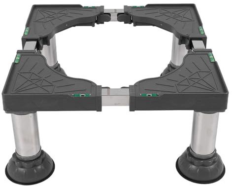 Wakects Base de Support Universelle pour Mini-Réfrigérateur, Support de Réfrigérateur Réglable avec 4 Pieds Solides, Socle de Machine à Laver, Base Multifonctionnelle pour Sèche-Linge,