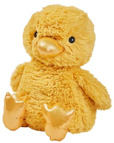 Warmies Junior plysch kyckling mikrovågsugn viktad teddy med fransk lavendeldoft, varm eller kall för sval avkoppling och varm värmedyna
