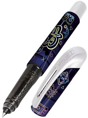 Online College Game Time Tintenroller mit Patrone I Ergonomischer Rollerball für Rechts- & Linkshänder mit Game-Design I Tintenroller Kinder & Erwachsene I inkl. Kombipatrone I Made in Germany