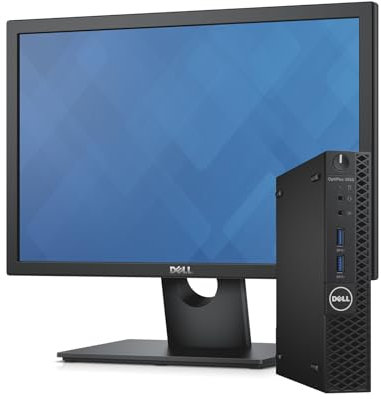 All-in-One-Set Dell Monitor, Bildschirm 19,5 Zoll + Optiplex 3050 Mini, Prozessor Core i5 – 6400T, 8 GB RAM, 512 GB SSD, Win 10 Pro (generalüberholt)
