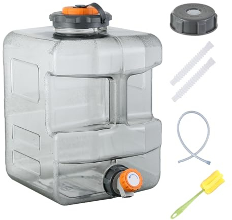 Sparkstarses 20L bidon d'eau avec Robinet, Canister d'eau de Camping Compatible avec Pompes à Eau électriques, réservoir d'eau Portable pour Camping, Outdoor, pêche, fête, VR, Cuisine et Jardin