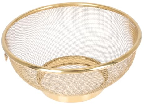 LOLIPPYY Colador De Arroz De Acero Inoxidable Con Malla Fina Escurridor Multiusos Para Cocina Colador Grande y Resistente Para Lavar Verduras y Frutas Casa y Restaurante Diseño Moderno