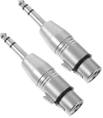 Toddmomy 2 pièces Adaptateur Audio TRS Stéréo vers XLR Femelle Alliage de Zinc Robuste Convertisseur Connecteur Câble pour Microphone Table de Mixage et Amplificateur