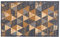 Astra Rutschfester Teppich Wohnzimmer - Miabella Fußmatte innen - Küche Läufer Flur Schmutzfangmatte - Sauberlauf 66x110cm Dreiecke grau-braun