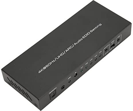 Extracteur Audio HDR HDMI, Convertisseur Audio HDMI UltraHD 4K 60 Hz 18 Gbps + Sortie 3,5 Mm, Prise en Charge ARC/Dolby HD/DTS HD/Dolby Atoms/Dolby AC3/DTS/LPCM