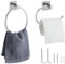 2 Packs Toilet Roll Holder, Toilet Paper Holder Towel Ring Stainless Steel Wall Mounted Toilet Roll Holder Towel Holder Bathroom Towel Holder Accessories