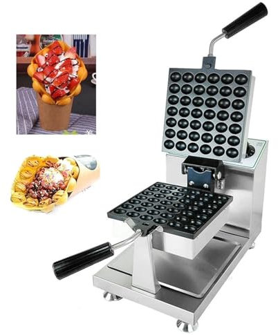 Gaufrier à bulles commercial, gaufrier carré à bulles d'œufs de 1200 W, machine à gaufres antiadhésive for restaurants, cafés, boulangerie, snack-bar domestique, contrôle de la température et du temps
