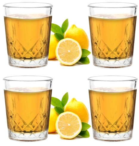 AOOTE 55ml Shot Glasses Set of 4, Cordial Glasses,Tequila Glasse, Shot Glass with Heavy Base, Clear Heavy Base Shots Glass,Clear Shots Glasse Set for Whisky, Tequila, Vodka, Spirits, Liquor