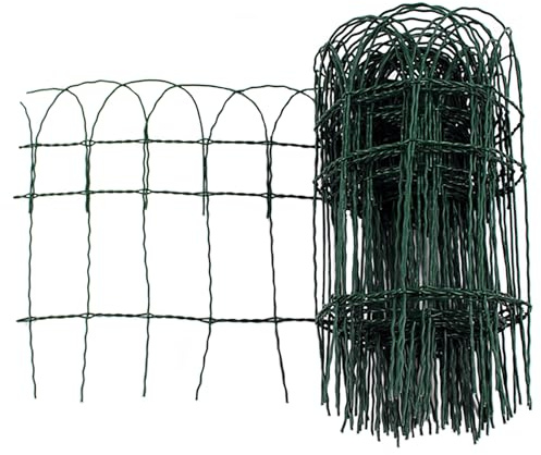 Actiasgear - PVC Garden Border Fence | 10m x 400mm, Green Decorative Lawn Edging