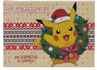 CyP Brands - Pokémon, Adventskalender, 24 Überraschungen, Kindergeschenk, offizielle Marvel-Lizenz, Aktivitäten und Spielzeug, Weihnachten für Jungen und Mädchen