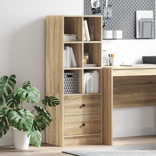 Teenpull Sonoma ek bordsskiva, 45,5 x 34 x 127 cm trämaterial, modern buffé med förvaringsutrymme, rektangulärt matskåp, köksbuffé för porslin och dekorationer