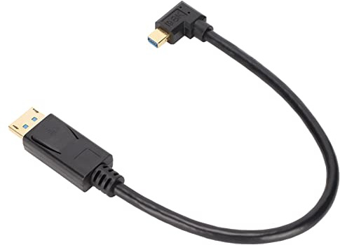 CFTGIW Till Minidp Adapter Multifunktion Stöder 8K 60Hz 4K144Hz Dubbelriktad överföring Mini DisplayPort Adapter Uppåt Böj och Upplev Videostöd Upp Funktioner HD Effects (90 grader vänster böjd)