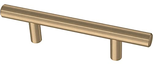 Franklin Brass (10-Pack) – Champagne Bronze Cabinet Handles, 3 Inch Hole Center, Modern Pulls for Drawers, Kitchen Cabinet Door, Dressers | Solid Bar