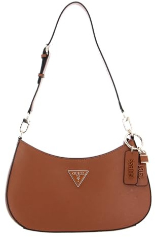 GUESS Noelle Top Zip Shoulder Bag, Borsa Donna, Light Cognac, Unica