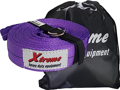 Cinta de recuperación y remolque de 4 x 4 y caravana, resistencia a la rotura 7000 kg, longitud 6 metros, cinta para cerrar, bolsa de almacenamiento en coche